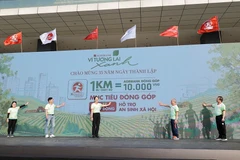Giải chạy "Agribank - Vì tương lai xanh" đóng góp 35 tỷ đồng hỗ trợ an sinh xã hội. (Ảnh: Vietnam+)