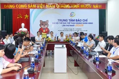 Quang cảnh tại buổi họp báo. (Ảnh: PV/Vietnam+)