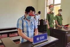 Bị cáo Duy tại phiên tòa. (Ảnh: TTXVN phát)