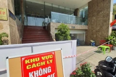 Khu vực phong tỏa. (Ảnh: Văn Dũng/TTXVN)