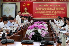 Thượng tướng Võ Trọng Việt phát biểu tại làm việc. (Ảnh: Đoàn Mạnh Dương/TTXVN)