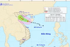 Hình ảnh vị trí, đường đi của bão số 1 suy yếu thành áp thấp nhiệt đới. (Nguồn: nchmf.gov.vn)