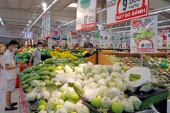 Hàng hóa tại siêu thị. (Ảnh: Trần Việt/TTXVN)