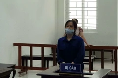 Bị cáo Nguyễn Thị Thủy tại phiên tòa. (Ảnh: Kim Anh/TTXVN)