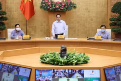Thủ tướng họp với các xã, phường một số địa phương đang giãn cách