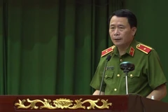 Thiếu tướng Lê Quốc Hùng, Thứ trưởng Bộ Công an đã có buổi làm việc với Công an TPHCM về công tác phòng chống dịch OVID-19. (Nguồn: sggp.org)