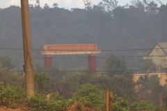 Hiện trường vụ cháy. (Ảnh: Đỗ Trưởng/TTXVN)