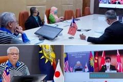 Quang cảnh cuộc họp trực tuyến. (Nguồn: bernama)