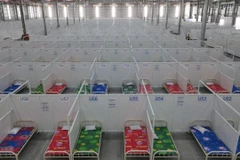 Bên trong Khu Điều trị Bệnh nhân COVID-19 Thới Hòa. (Ảnh: TTXVN phát)