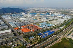 Khu công nghiệp Vân Trung, tỉnh Bắc Giang, đang nhộn nhịp trở lại. (Ảnh: Danh Lam/TTXVN)