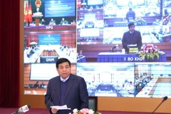 Bộ trưởng Bộ Kế hoạch và Đầu tư Nguyễn Chí Dũng phát biểu. (Ảnh: Hoàng Hiếu/TTXVN)