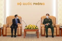 Thượng tướng Phan Văn Giang tiếp Đại sứ Pranay Verma. (Nguồn: qdnd)
