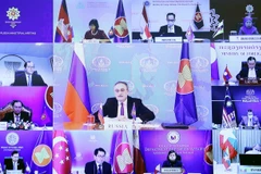 Thứ trưởng Ngoại giao Liên Bang Nga Igor Morgulov phát biểu tại Hội nghị Bộ trưởng Ngoại giao ASEAN-Nga theo hình thức trực tuyến. (Ảnh: Phạm Kiên/TTXVN)
