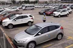 Các loại xe xuất xưởng tại nhà máy Ford Hải Dương. (Ảnh: Trần Việt/TTXVN)