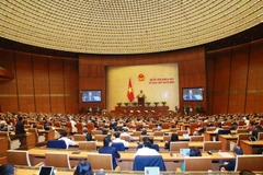 Quang cảnh phiên họp. (Ảnh: Phương Hoa/TTXVN) Đại biểu Quốc hội tỉnh Ninh Bình Bùi Văn Phương phát biểu. (Ảnh: Phương Hoa/TTXVN)