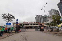 Cảnh vắng bóng hành khách tại Bến xe Mỹ Đình. (Ảnh: Doãn Tấn/TTXVN)