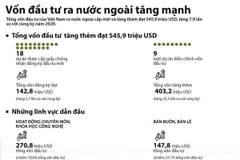 [Infographics] Vốn đầu tư ra nước ngoài của Việt Nam tăng gần 8 lần