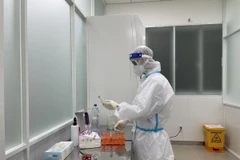 Vận hành hệ thống xét nghiệm COVID-19 tự động tại thị xã Tân Uyên, tỉnh Bình Dương để đẩy nhanh xét nghiệm trong cộng đồng. (Ảnh: Chí Tưởng/TTXVN)