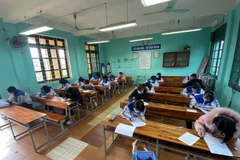 Học sinh Trường THCS Lê Quý Đôn trước khi nghỉ dịch. (Nguồn: tuyenquang.gov.vn)