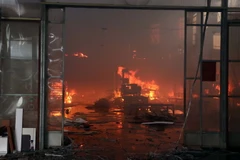 Hiện trường vụ cháy. (Ảnh: TTXVN/phát)