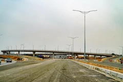 Nút giao Vành đai 3 với cao tốc Hà Nội-Hải Phòng dự kiến thông xe vào đầu năm 2021. (Ảnh: Minh Hiếu/Vietnam+)