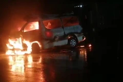 Hiện trường vụ tai nạn. (Ảnh: Đậu Tất Thành/Vietnam+)