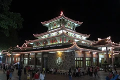 Một góc Miếu Bà Chúa xứ Núi Sam (thị xã Châu Đốc, An Giang). (Ảnh: Phương Vy/TTXVN)