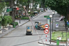 Các hoạt động bên trong bệnh viện vẫn diễn ra bình thường. (Ảnh: Minh Quyết/TTXVN)