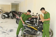 60 xe môtô không rõ nguồn gốc xuất xứ đang được tạm giữ để tiếp tục làm rõ. (Nguồn: conganquangbinh.gov.vn)