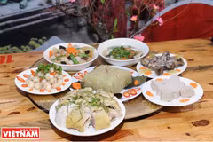Mâm cỗ ngày Tết. (Nguồn: Báo Ảnh Việt Nam)
