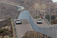 Một đoạn bức tường biên giới Mỹ-Mexico. (Nguồn: AFP)