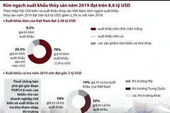 Kim ngạch xuất khẩu thủy sản năm 2019 đạt trên 8,6 tỷ USD