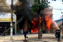 Hiện trường vụ cháy. (Nguồn: TTXVN phát)