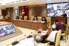 Bí thư Thành ủy Hà Nội Vương Đình Huệ phát biểu khai mạc. (Ảnh: Văn Điệp/TTXVN)