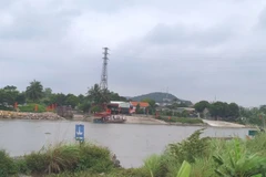 Khu vực chuẩn bị xây cầu Dinh kết nối Dinh kết nối huyện Thủy Nguyên, thành phố Hải Phòng và thị xã Kinh Môn, tỉnh Hải Dương qua sông Kinh Thầy. (Ảnh: Minh Thu/TTXVN)