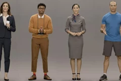 Các neon dưới hình dạng là những nhân vật với các cai trò khác nhau xuất hiện trong bản demon tại CES 2020. (Nguồn: NEON)