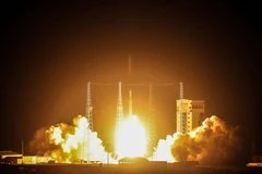 Một vụ phóng vệ tinh bằng tên lửa đẩy Zafar của Iran nhưng không thành công, tại trung tâm vũ trụ Imam Khomeini ở tỉnh Semnan ngày 9/2/2020. (Nguồn: AFP/TTXVN)