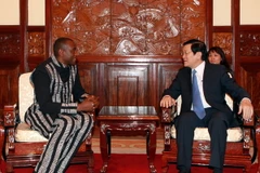 Chủ tịch nước Trương Tấn Sang tiếp các đại sứ trình quốc thư