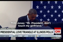 Tổng thống Barack Obama bị "đánh ghen" khi đi bỏ phiếu