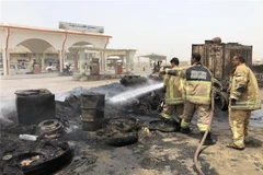 Cảnh đổ nát sau cuộc giao tranh giữa lực lượng ủng hộ chính phủ Yemen và các phần tử ly khai tại Aden, Yemen, ngày 11/8/2019. (Ảnh: AFP/ TTXVN)