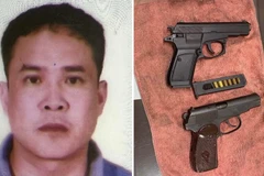 Đối tượng Đặng Ngọc Điệp cùng tang vật. (Nguồn: hanoimoi.com.vn)