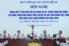 Chủ tịch nước Nguyễn Xuân Phúc chủ trì hội nghị. (Ảnh: Thống Nhất/TTXVN)