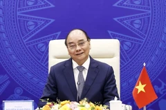 Chủ tịch nước Nguyễn Xuân Phúc phát biểu tại Phiên khai mạc Hội nghị thượng đỉnh trực tuyến 'Tiếng nói phía Nam.' (Ảnh: Thống Nhất/TTXVN)