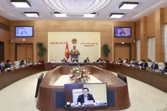 Chủ tịch Quốc hội Vương Đình Huệ phát biểu. (Ảnh: Doãn Tấn/TTXVN)