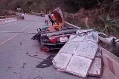 Hiện trường vụ tai nạn. (Nguồn: SOS Đèo Lò Xo)