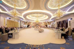 Toàn cảnh Hội nghị thượng đỉnh lần thứ 32 của Liên đoàn Arab tại thành phố Jeddah (Saudi Arabia) ngày 19/5. (Ảnh: AFP/TTXVN)