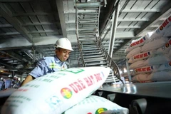 Hoạt động sản xuất tại Nhà máy Đạm Cà Mau. (Ảnh: Huy Hùng/TTXVN)