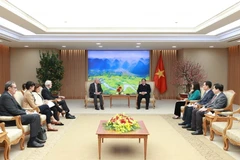 Thủ tướng Phạm Minh Chính tiếp Bộ trưởng Ngoại giao Cộng hòa Bồ Đào Nha Joao Gomes Cravinho. (Ảnh: Dương Giang/TTXVN)