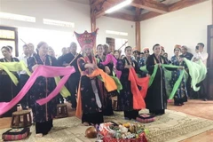 Cúng Then là nghi thức không thể thiếu tại Lễ hội Then Kin Pang. (Ảnh: Việt Hoàng/TTXVN)