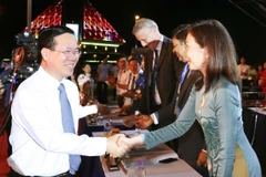 Chủ tịch nước Võ Văn Thưởng và bà Pauline Tamesis, Điều phối viên Thường trú Liên hợp quốc tại Việt Nam. (Ảnh: Thống Nhất/TTXVN)